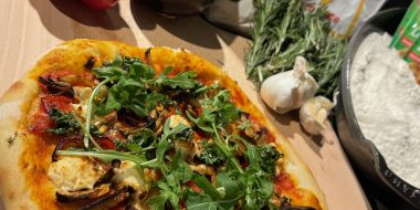 Inspiratiehuis - recept - Pizza met geroosterde aubergine en paprika