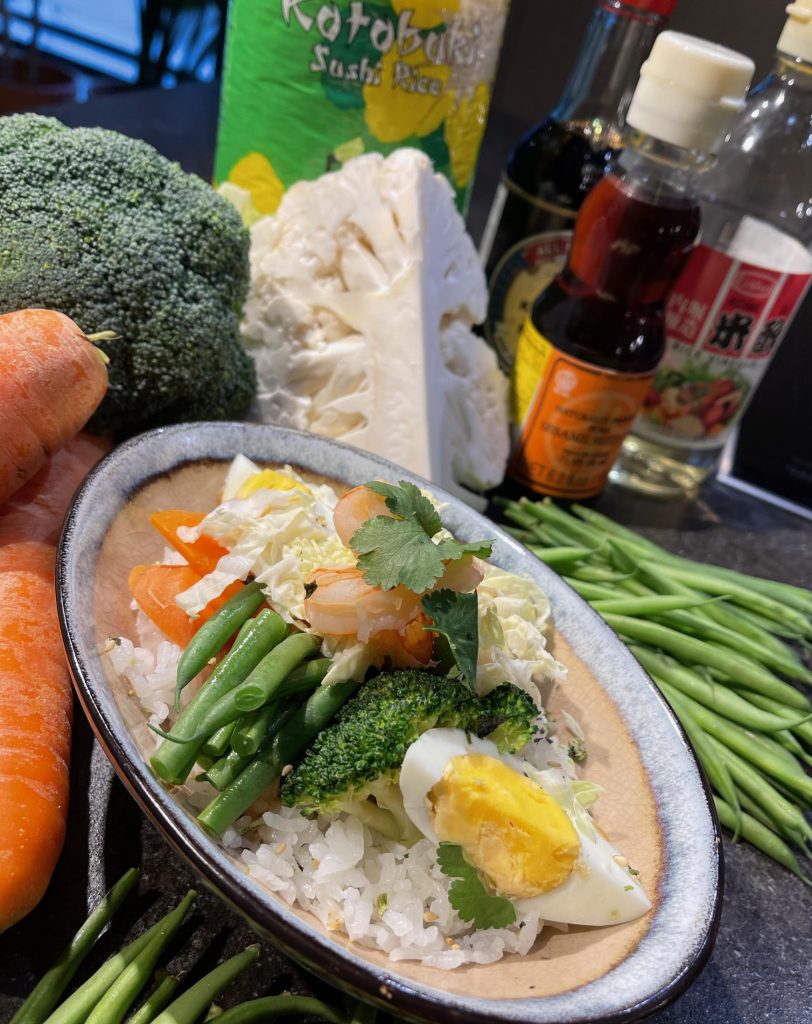 Inspiratiehuis - recept - Pokebowl met gestoomde groenten