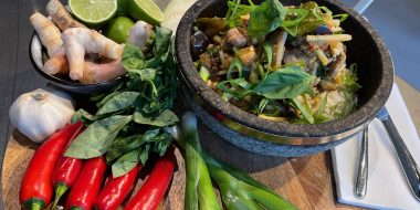 Inspiratiehuis - recept- Thaise rode curry met kip, aubergine en bamboe