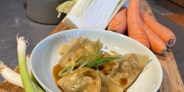 Dumplings van Wontonvellen met Chineese kool - recept